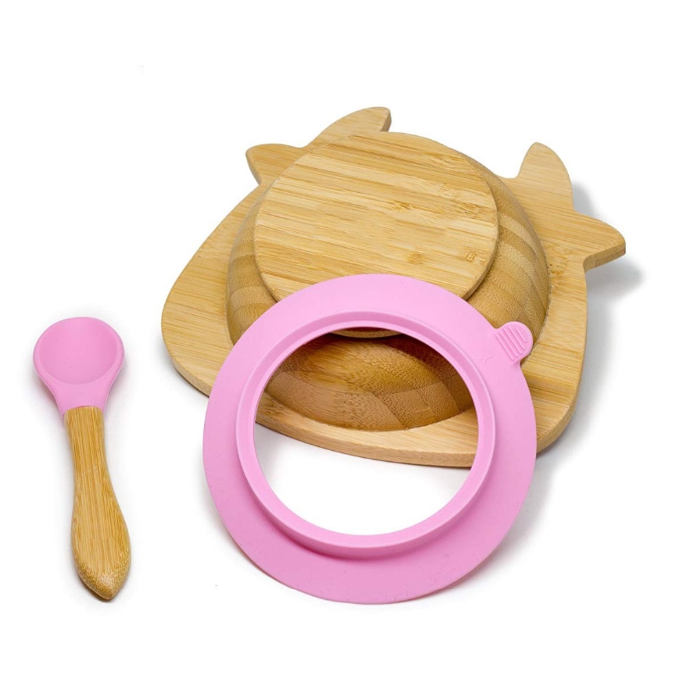 Bamboo Baby Plate Feeding Bowl